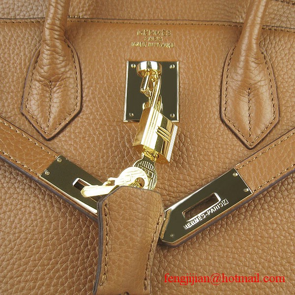 Hermes Birkin 30cm Togo Leather Bag Light Coffee 6088